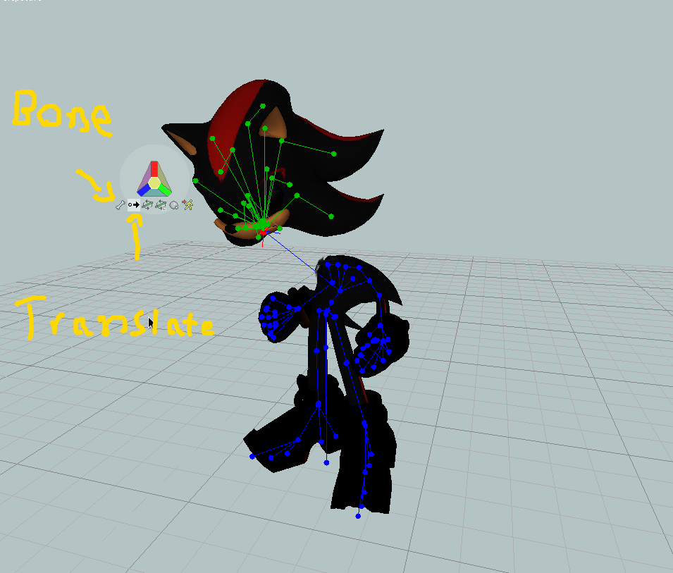 The Circle with an Arrow moving towards the right is the translate tool.