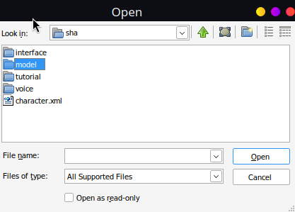 Sha (Shadow) subfolder.